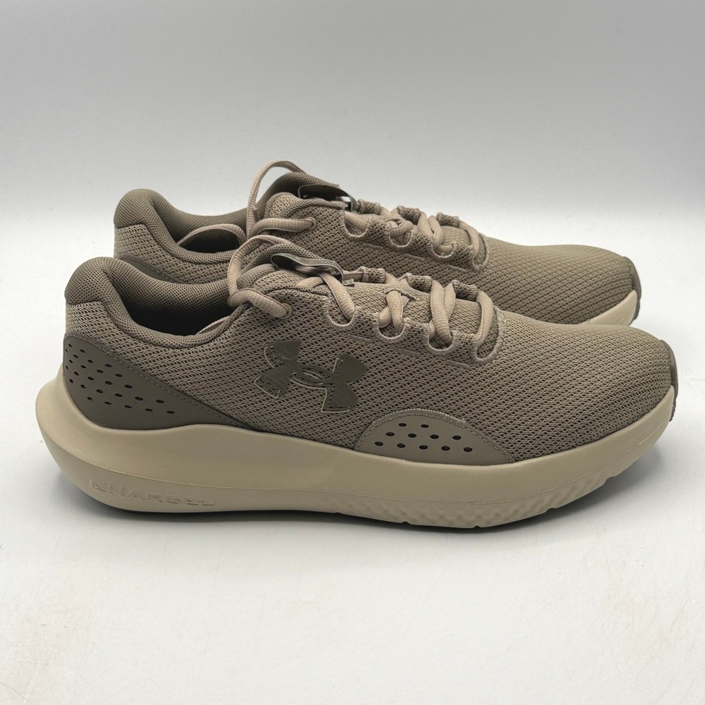 Under Armour Charged Surge 4 Men Size 9 Brown Mesh Running Shoes 3027000-203